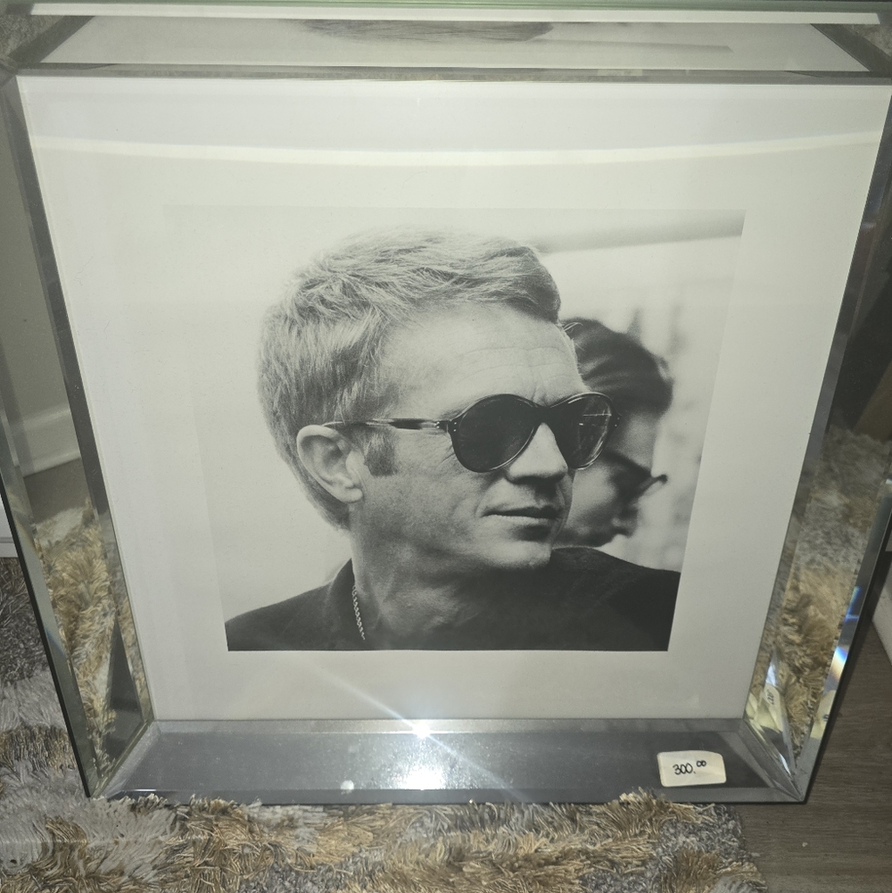 Framed Black & White Celebrity Portrait Print